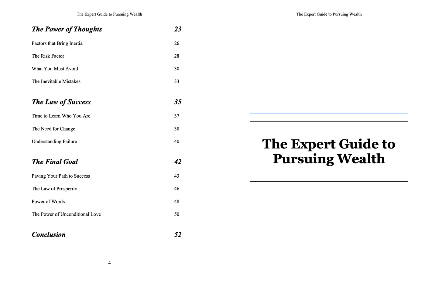 The Expert Guide to Pursuing Wealth E-Book/PDF